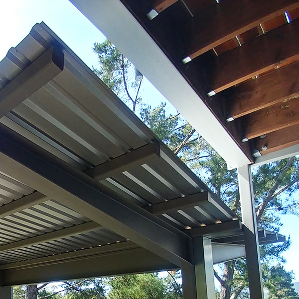 Carport roof and new entry deck