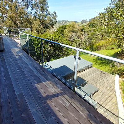 New main deck and endless pool deck below