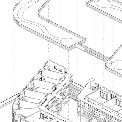 All housing blocks feature roof landscapes with PV trellises