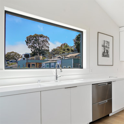 Kitchen facing South